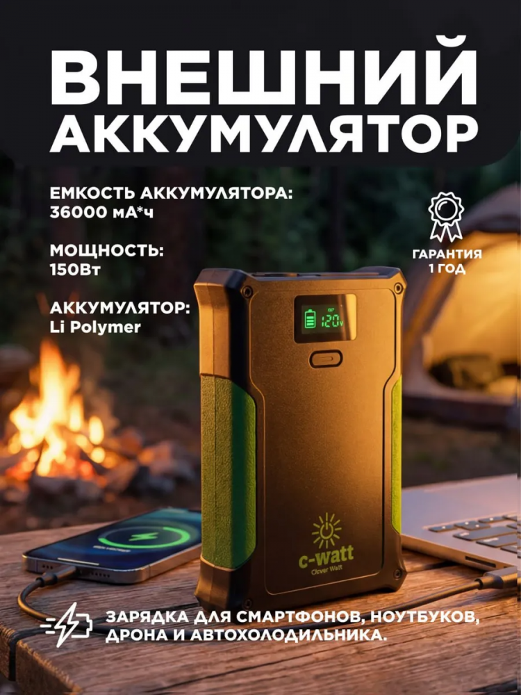 Повербанк 36000 mah внешний аккумулятор с быстрой зарядкой &mdash; GWS Energy
