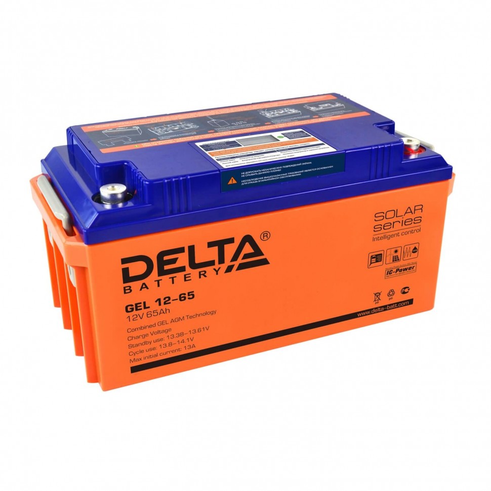 Аккумулятор Delta GEL 12-65 фото 1 — GWS Energy