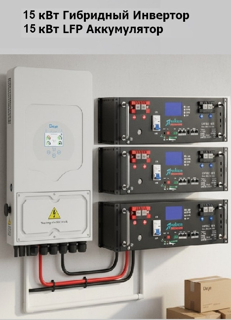 ИБП 15 кВт - 3 фазы (Источник бесперебойного питания)  литий железофосфатный LFP  фото 1 &mdash; GWS Energy