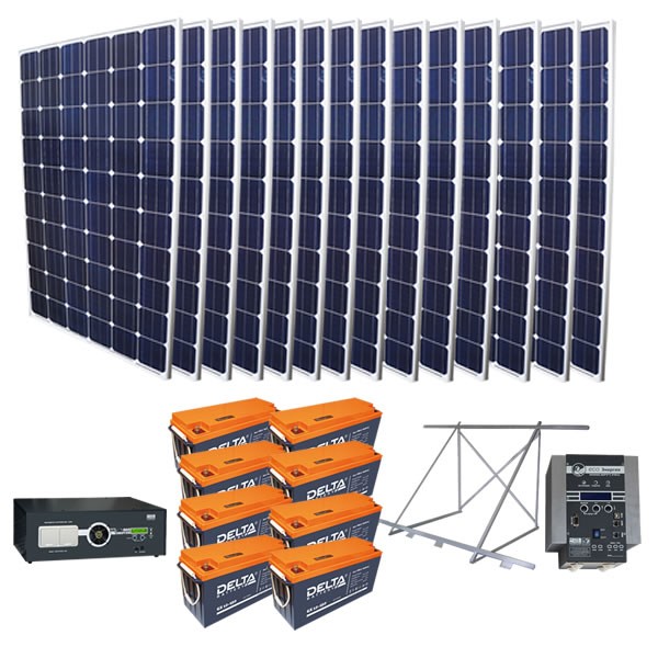 Солнечная электростанция повышенной мощности и автономности от 15 квт/ч/сутки* 
