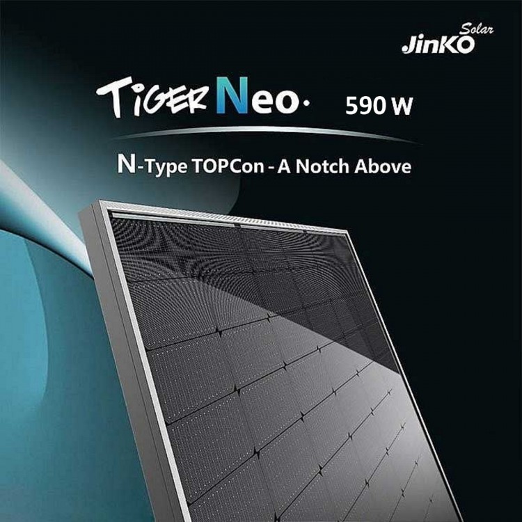 Солнечная батарея JINKO  Tiger Neo 590W JKM590N-72HL4-BDV (DOUBLE GLASS) &mdash; GWS Energy