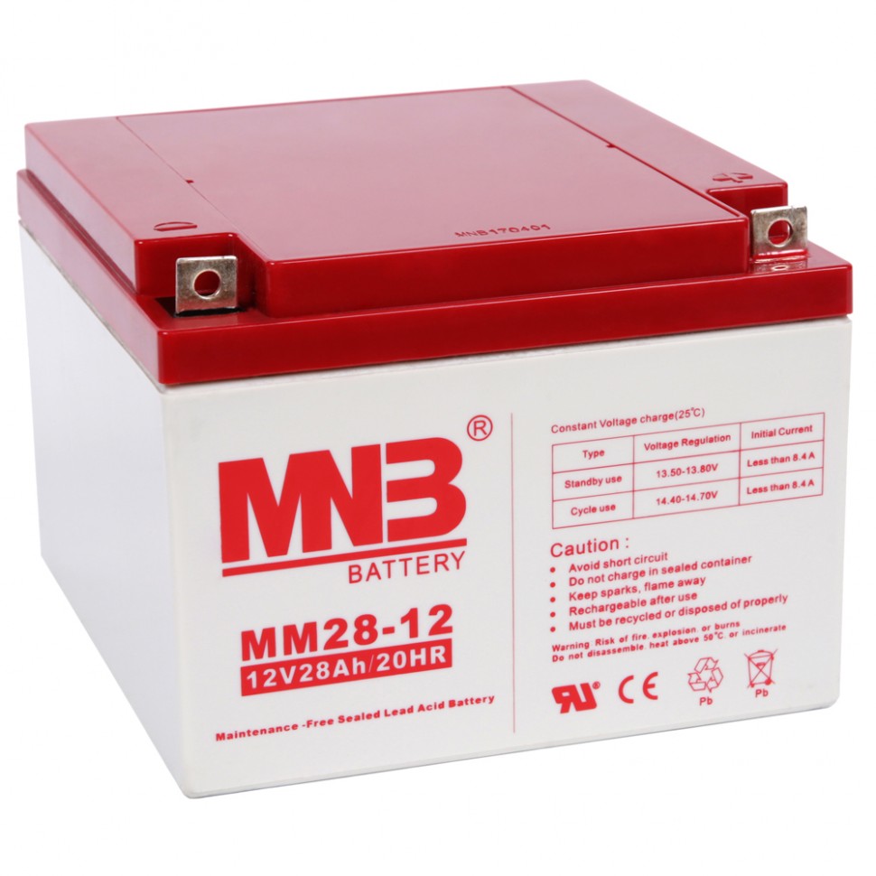 Аккумулятор свинцово-кислотный MNB MM 28-12 фото 1 — GWS Energy