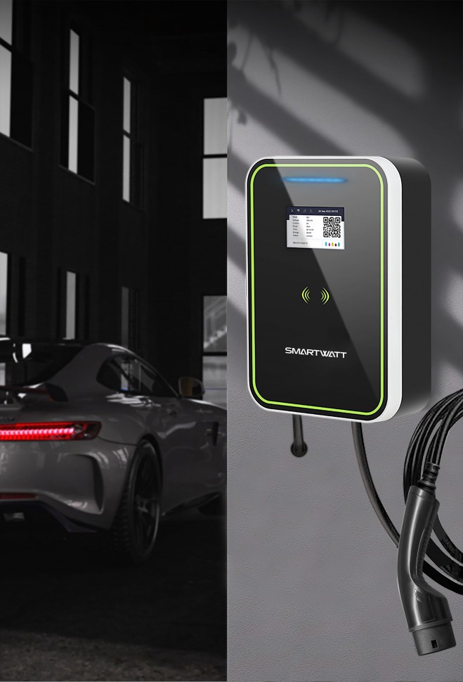 Электрозарядная станция SMARTWATT EVC AC 22K 3P RP Type2 фото 1 — GWS Energy