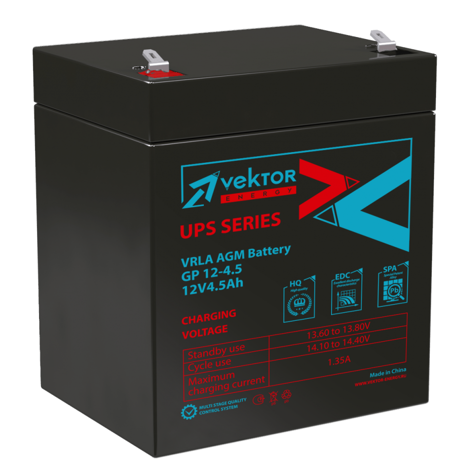 Аккумулятор Vektor GP 12-4,5 фото 1 — GWS Energy
