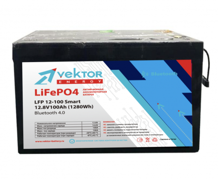 Аккумулятор Vektor Energy LFP 12,8-100 Smart BMS 100A — GWS Energy