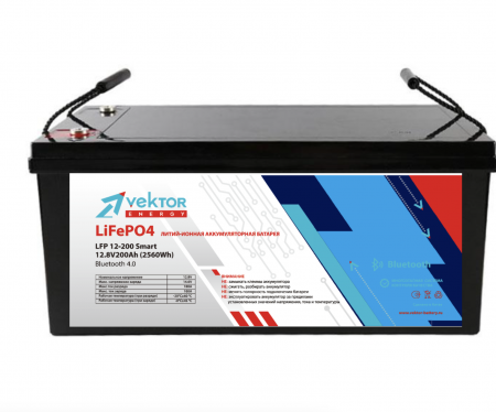 Аккумулятор Vektor Energy LFP 12,8-200 Smart BMS 100A — GWS Energy