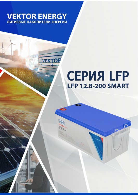 Аккумулятор Vektor Energy LFP 12,8-200 Smart BMS 100A — GWS Energy