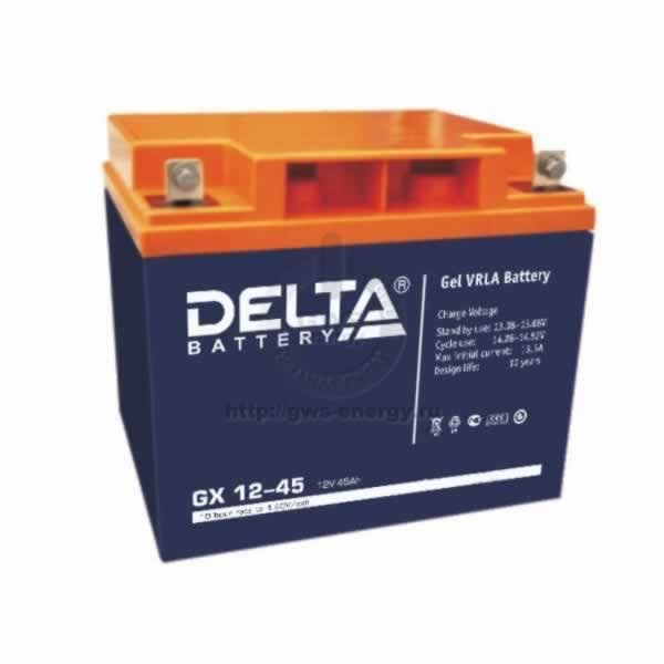 Аккумулятор Delta GX 12-45 фото 1 — GWS Energy