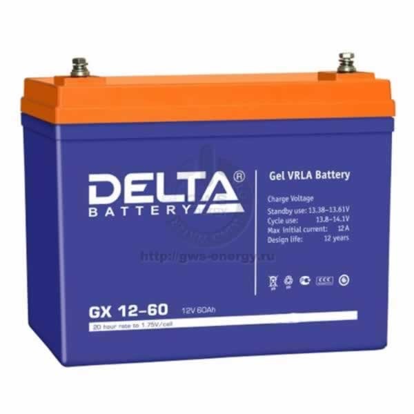 Аккумулятор Delta GX 12-60 фото 1 — GWS Energy