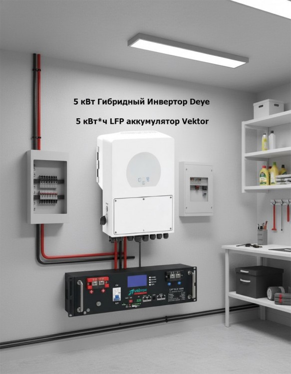 ИБП 5 кВт (Источник бесперебойного питания)  литий железофосфатный LFP — GWS Energy