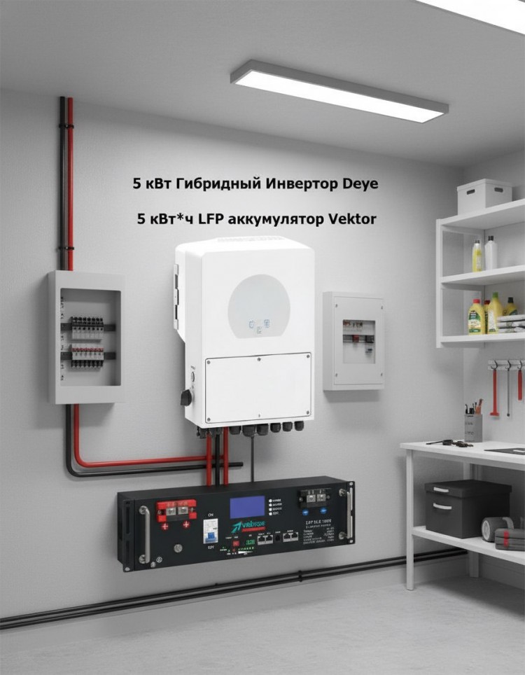 ИБП 5 кВт (Источник бесперебойного питания)  литий железофосфатный LFP &mdash; GWS Energy